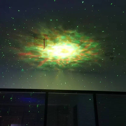 Astronauta projetor de luz de galáxia